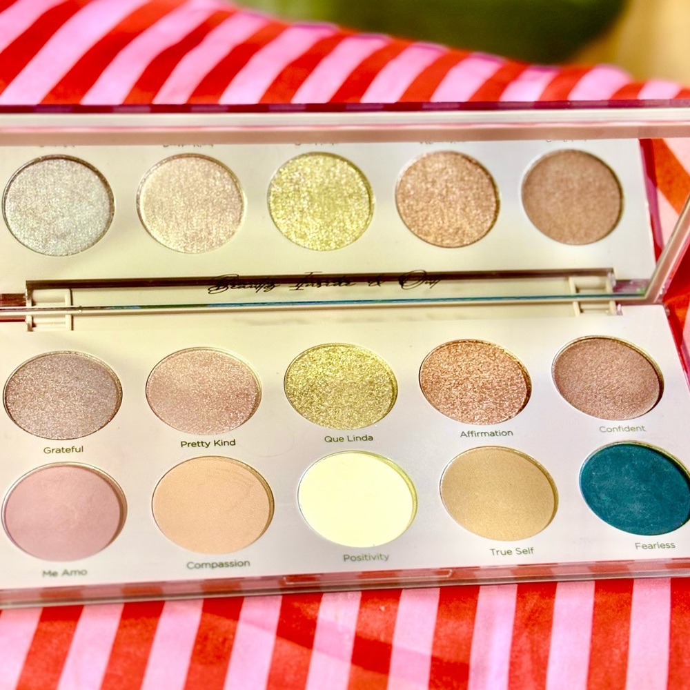 Dominique Eyeshadow Palette with Gold and Teal Shades